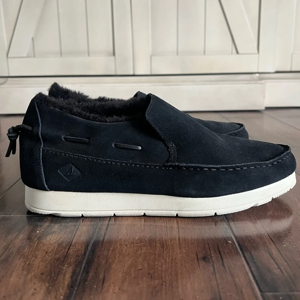 Sperry Moc-Sider Suede Slip-on Shoes - Size 10.5